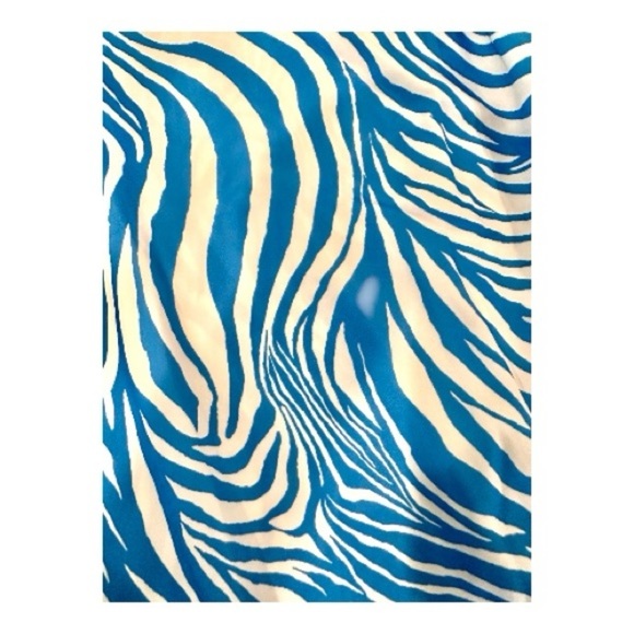 DREAMER, NWT, WOMENS, BLUE & WHITE ZEBRA PRINT, CAMI DRESS. MIDI LENGTH. SIZE L - Picture 9 of 12